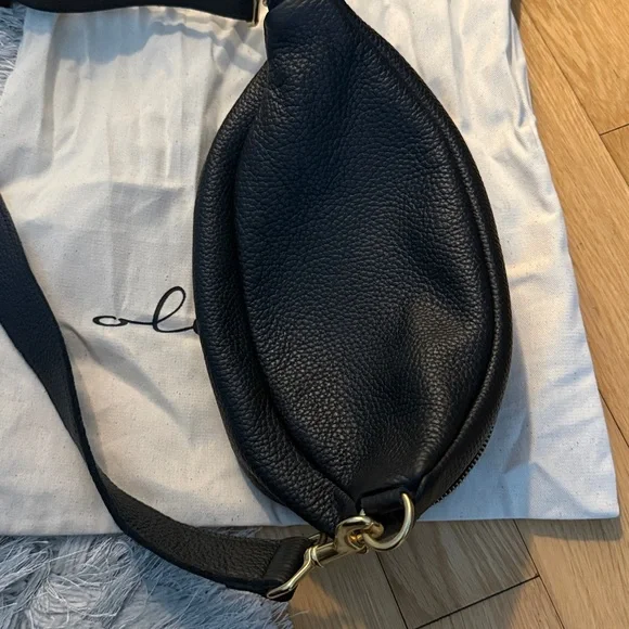 Black Leather Crossbody Bag
